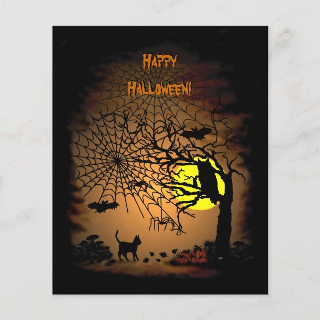 Flyer Noche de Halloween, ¡Feliz Halloween! (Frente)