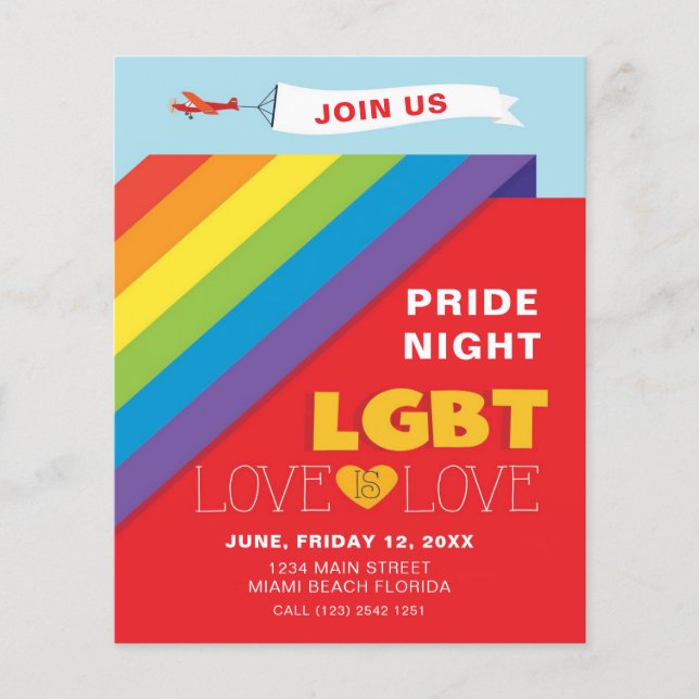 Flyer Noche del Orgullo LGBT (Frente)