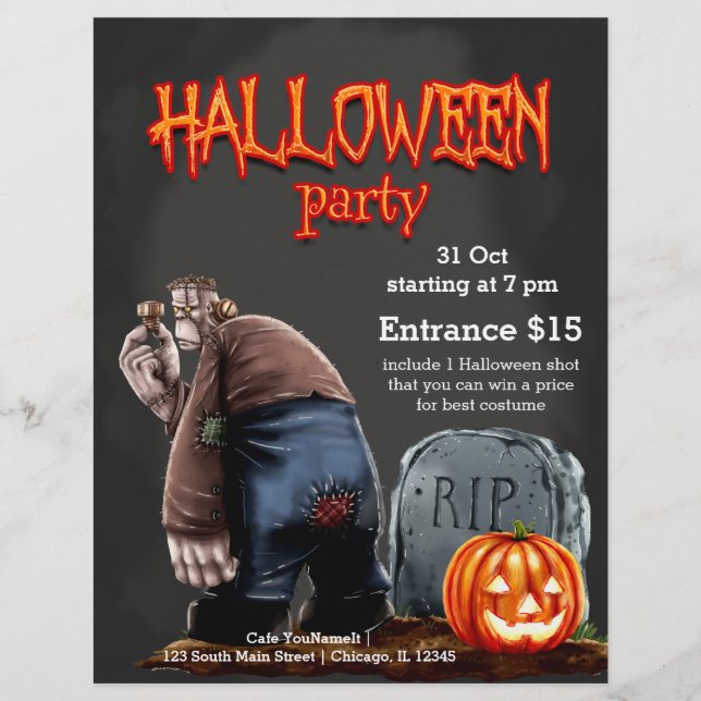 Flyer Noche Spooktacular (Frente)