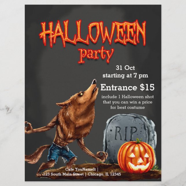 Flyer Noche Spooktacular (Frente)