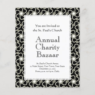 Flyer Noche Starry Elegante Patrón Art Deco Starburst