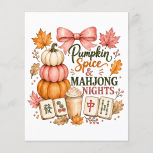 Flyer Noches de Mahjong con Especias de Calabaza