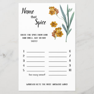 Flyer Nombra esa especia - Flor de naranja