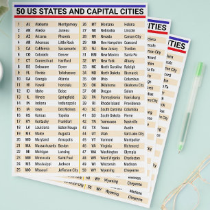 Flyer Nombra los 50 estados y ciudades capitales - Docum