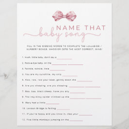 Flyer Nombrar el juego de la canción del bebé - Coquette