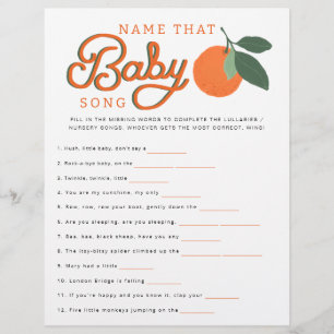 Flyer Nombre ese juego de canción para bebés - Chica Bab
