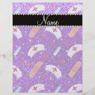 Flyer Nombre personalizado índigo purpurina púrpura gorr