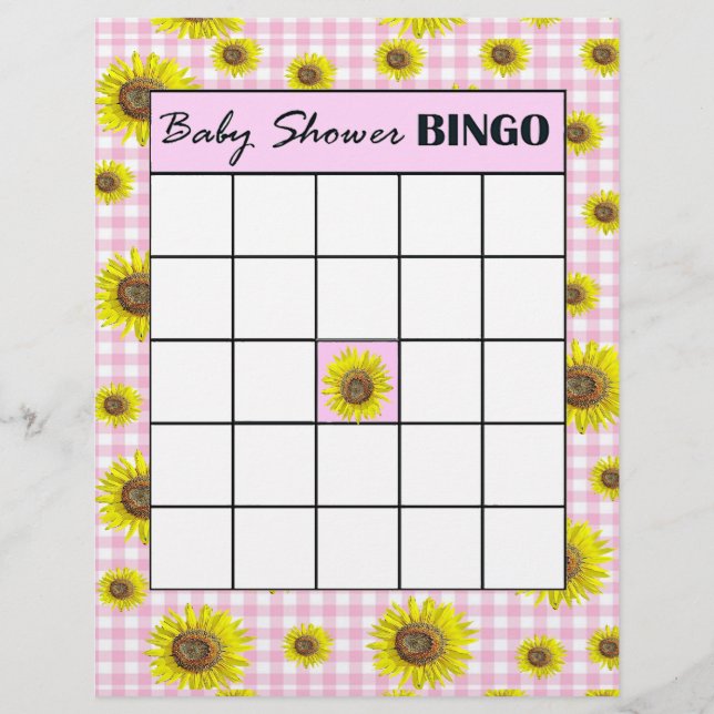 Flyer Nombres BINGO/Baby de juegos de Baby Shower de dob (Frente)
