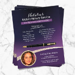 Flyer Notary Loan Siging Agent Modern Purple Photo<br><div class="desc">Agente de firma de préstamos notariales Profesionales Folletos de fotos moradas.</div>