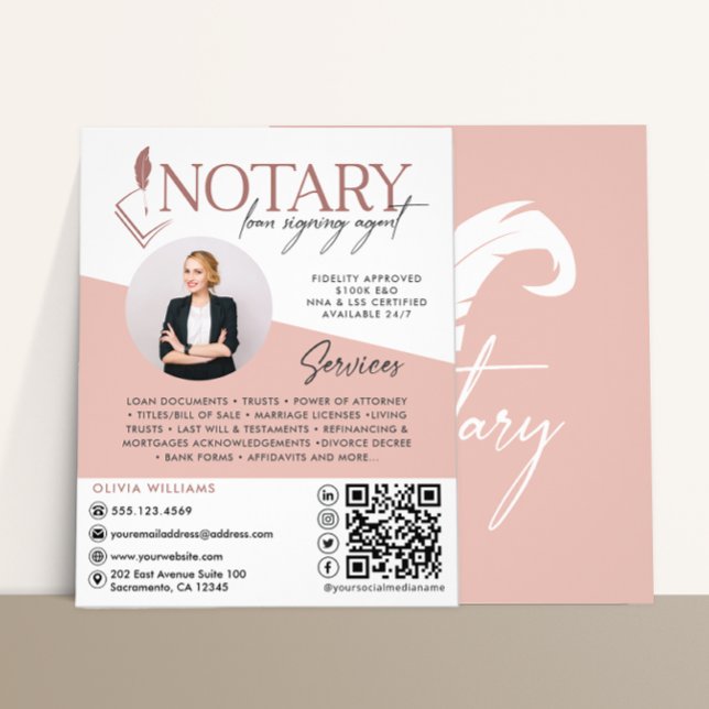 Flyer Notary Loan Signing Agent Modern Photo (Subido por el creador)