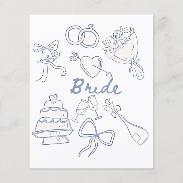 Flyer Novia Compromiso Boda Parejas Esposo Esposa (Frente)