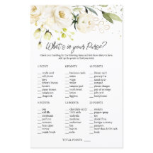 Novia verde de rosas blancas en tu bolso