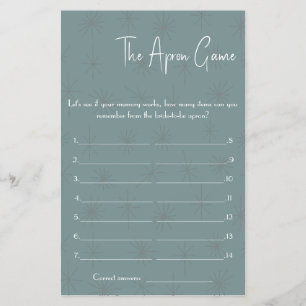 Flyer Novias Apron - Volador de juegos de ducha