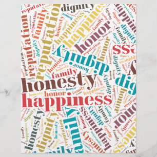 Flyer Nube de palabras positivas