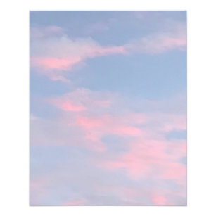 Flyer Nubes rosadas de personalizable