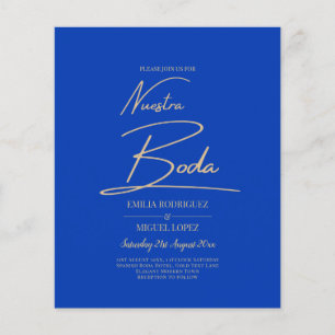 Flyer NUESTRA BODA Blue Monocrome Boda NVITE