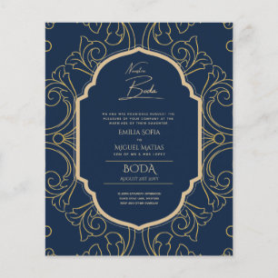 Flyer Nuestra Boda GOLD Frame España Wedding INVITE