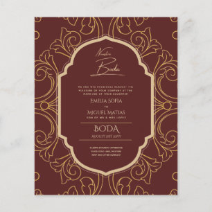 Flyer Nuestra Boda GOLD Frame España Wedding INVITE
