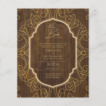 Nuestra Boda GOLD Frame España Wedding INVITE