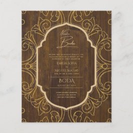 Flyer Nuestra Boda GOLD Frame España Wedding INVITE