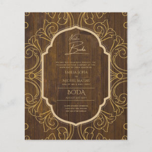 Flyer Nuestra Boda GOLD Frame España Wedding INVITE