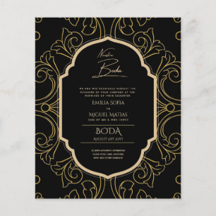Flyer Nuestra Boda GOLD Frame España Wedding INVITE