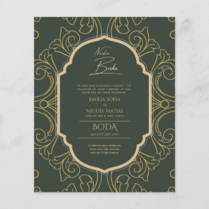 Flyer Nuestra Boda GOLD Frame España Wedding INVITE