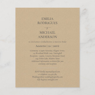 Flyer Nuestra Boda Tipografía Moderna INVITACIÓN DE MUCH