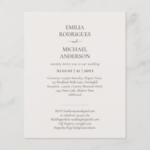 Flyer Nuestra Boda Tipografía Moderna INVITACIÓN MUCHOS
