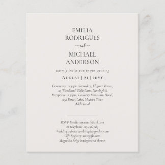 Flyer Nuestra Boda Tipografía Moderna INVITACIÓN MUCHOS 