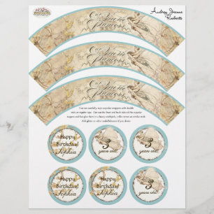 Flyer Nuestra Princesa Hada, Chica Cumpleaños Envoltura 