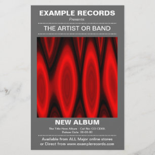 Flyer Nuevo lanzamiento de álbum - Gris