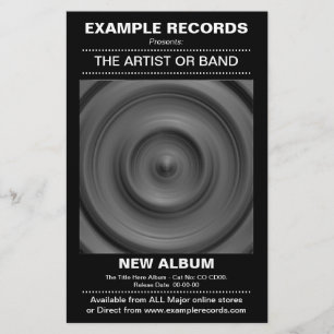 Flyer Nuevo lanzamiento de álbum - Negro