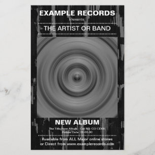 Flyer Nuevo lanzamiento de álbum - Pintura textual