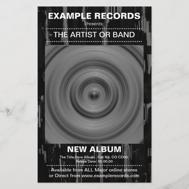 Flyer Nuevo lanzamiento de álbum - Pintura textual (Frente)