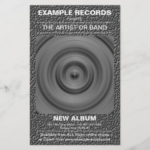 Flyer Nuevo lanzamiento de álbumes - Extraña textura de