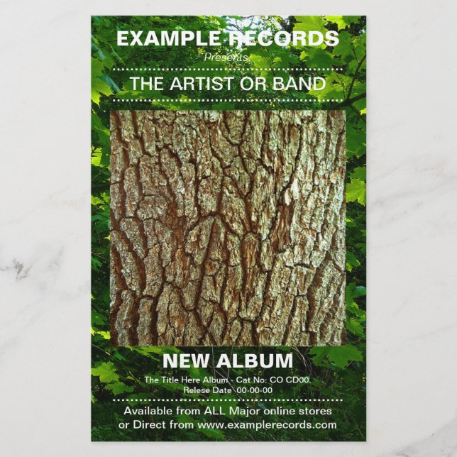 Flyer Nuevo lanzamiento de álbumes - Foto texturizada (Frente)