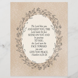 Flyer Numbers 6:24–26 The Lord Bless You Neutral Vintage