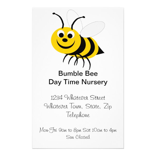 Flyer Nursera del Día de Diseño de Bee (Frente)