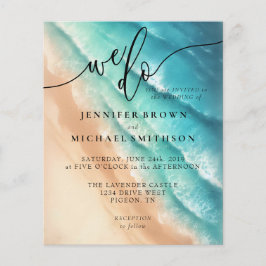 Flyer Ocean Beach Acuarela Firma Nosotros hacemos