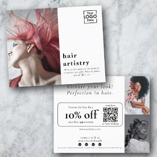 Flyer Oferta especial promocional de primer visita Salón