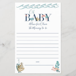 Flyer Oh Baby Under Sea Baby Shower Parent Advice