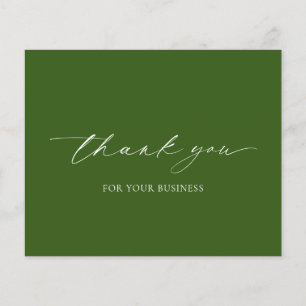 Flyer Olive Green Modern Budget Business Agradecimiento
