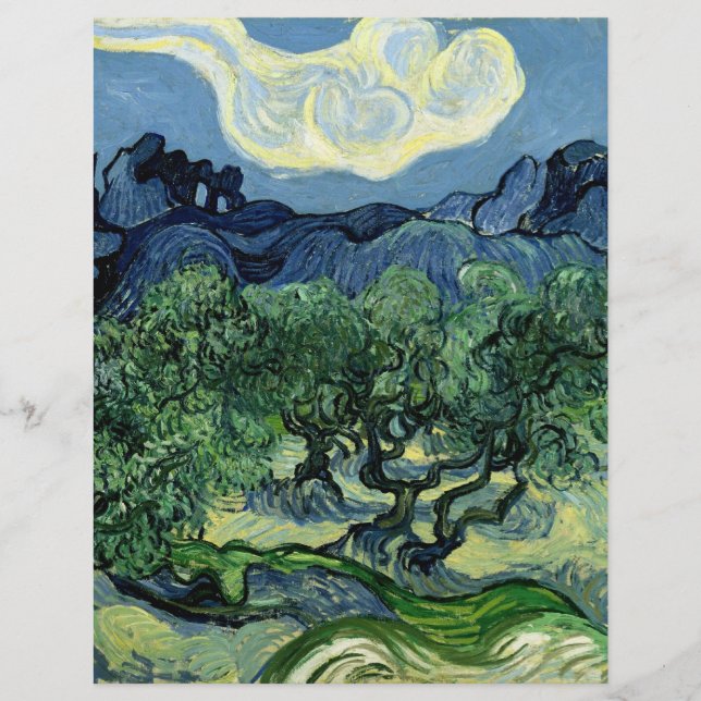 Flyer Olivos de Vincent van Gogh (1889) (Frente)