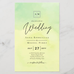 Flyer OMBRE All-in-1 Budget Lemon Wedding