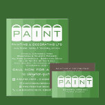 Flyer Ombre verde, baldes de pintura, pintador y decorad<br><div class="desc">Ombre verde,  baldes de pintura,  volante publicitario de pintador y decorador por la tienda de tarjetas de visita.</div>
