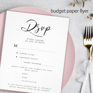 Flyer Opciones de comida sencilla para una boda con pres