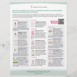 Flyer Opciones de estudio bíblico para mujeres adultas V