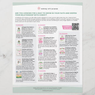 Flyer Opciones de estudio de la Biblia para viajero feme