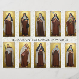 Flyer Oración de sacerdotes religiosos carmelitas monjas